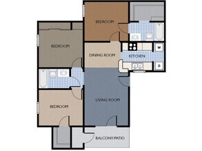 Three Bedroom 03-0321 floor plan
